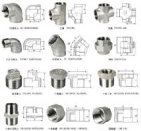 不銹鋼鑄造螺紋彎頭、螺紋三通、管箍、活接頭、管帽、堵頭、外絲